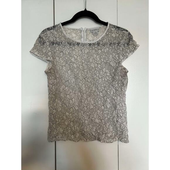 Liz Claiborne Lace Blouse Shirt size medium - Picture 1 of 3